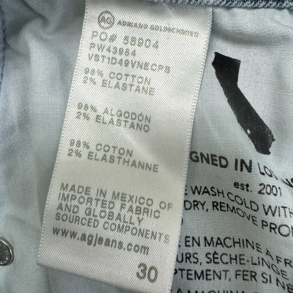 AG SAIGE HIGE RISE WIDE LEG SIZE 30 - Picture 5 of 5